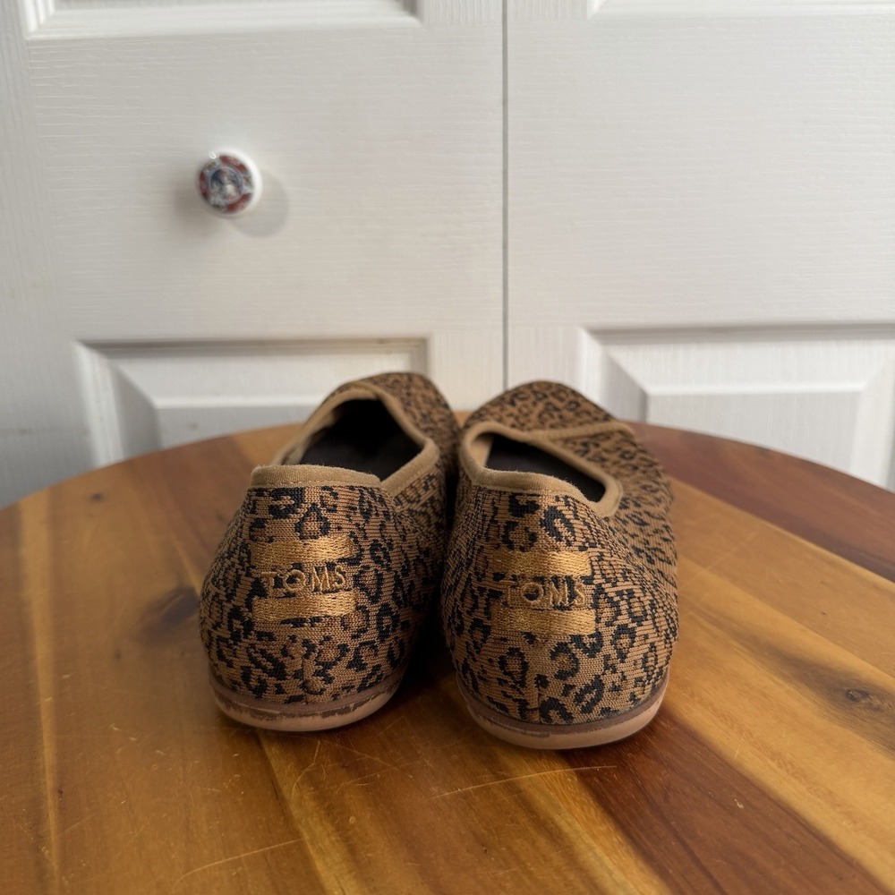 Toms Katie Pointed Toe Knit Leopard Flats Women's Size 8.5‎ Business Office Boho - Picture 2 of 8